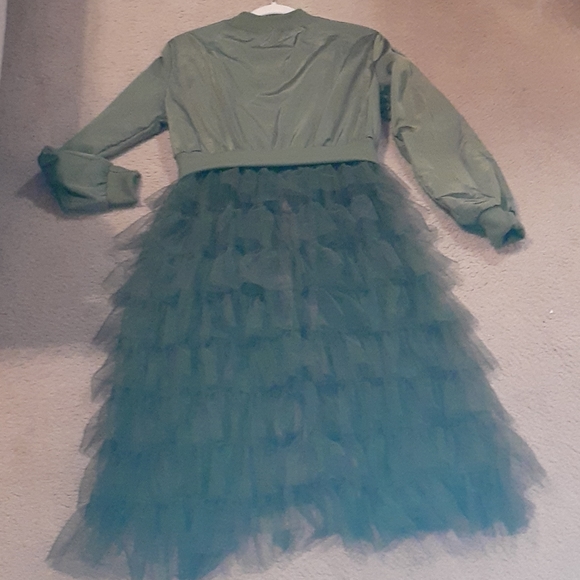 Moto Jacket with attached mesh ballerina skirt - Picture 3 of 3